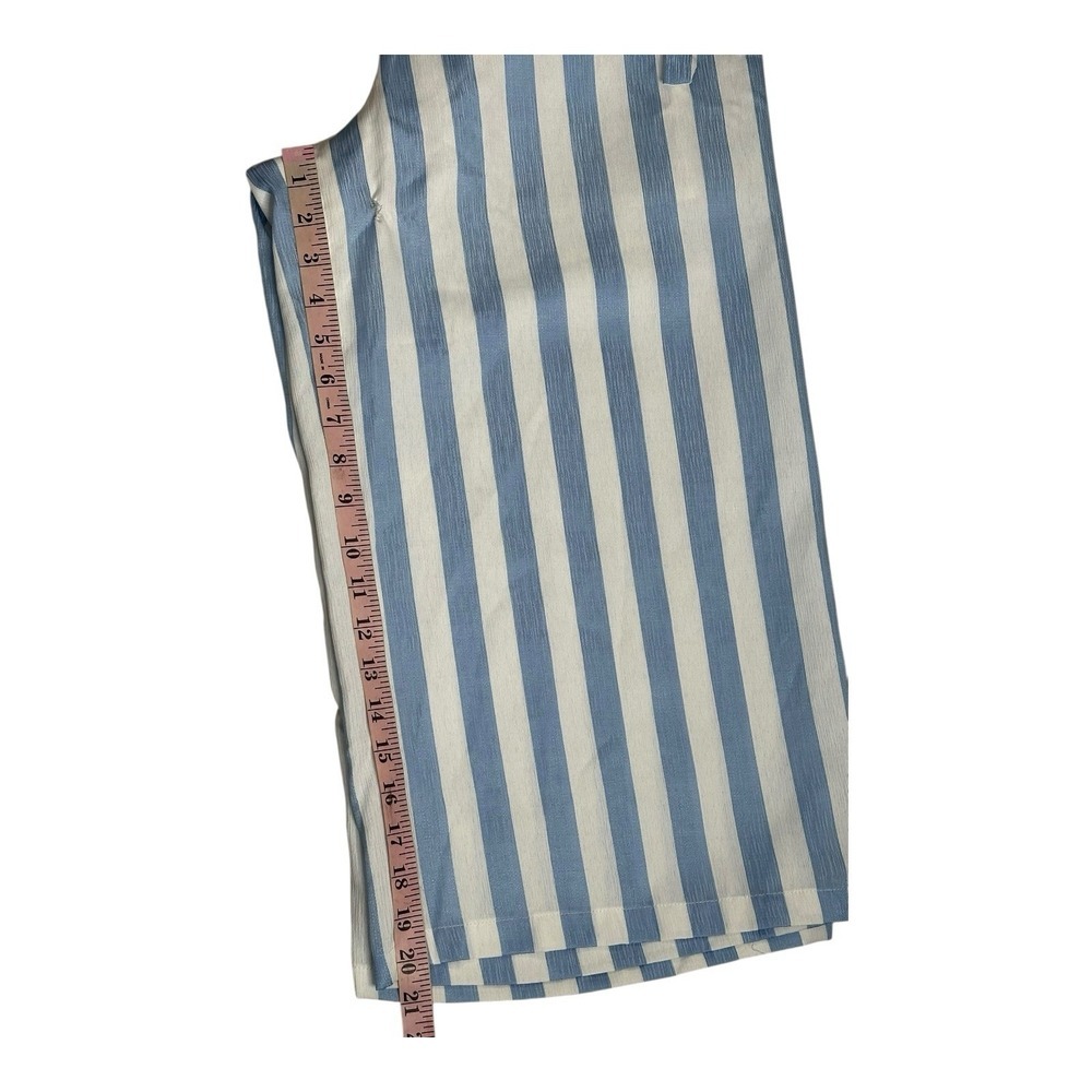 Entro Voluminous Top‎ Wide Leg Blue White Striped Jumpsuit Size Medium - Picture 8 of 12